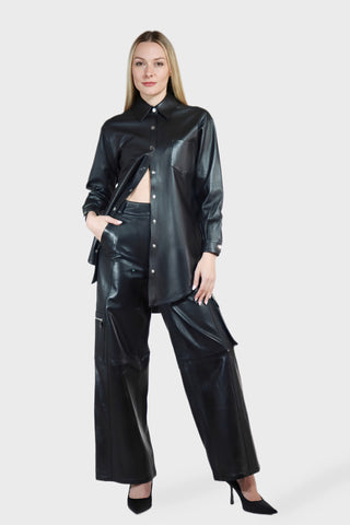 Oversized Leather Shirt